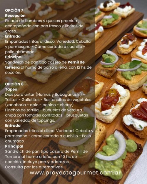 Menú Proyecto Gourmet
